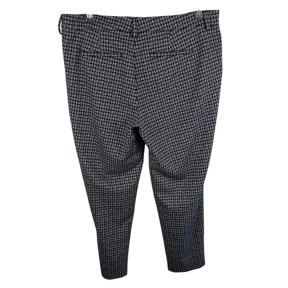 Liverpool Los Angeles Black White Check High Rise Knit Ankle Pants Size 14 - Picture 2 of 8